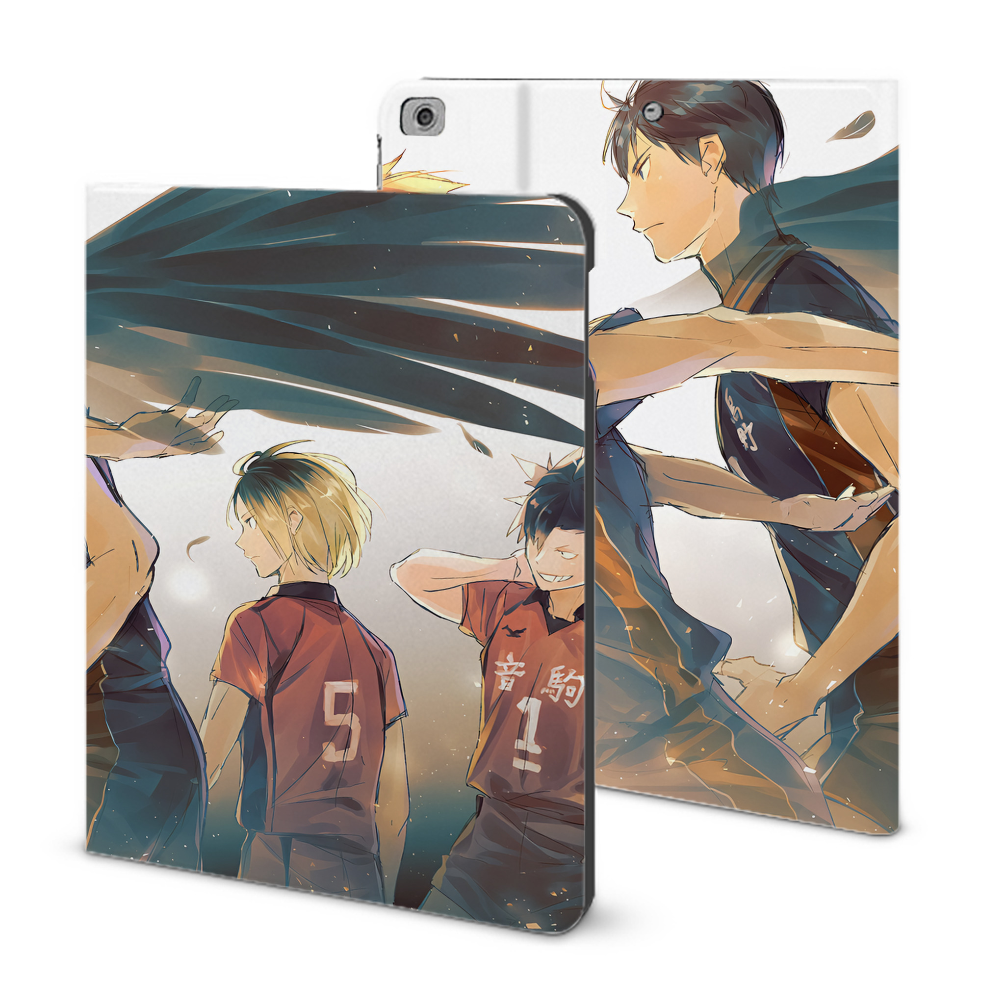 （画像用） ハイキュー!! Haikyu!! IPad ケース ブック型 PUレザー TPU 耐衝撃 軽量 薄型 ペン収納なし 全面保護 IPad 各モデル対応